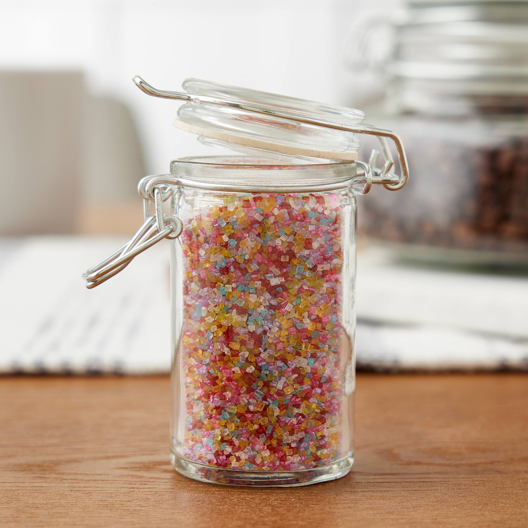24 Pack: Mini Glass Round Jar with Latch by Ashland®